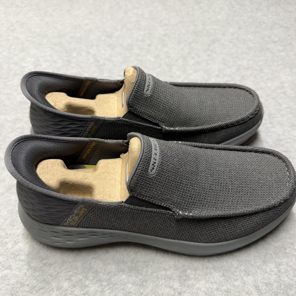 Skechers Slip-Ins Parson-Ralven Shoes Mens 9.5 Gray Vegan Slip On Casual Loafer - Picture 3 of 7